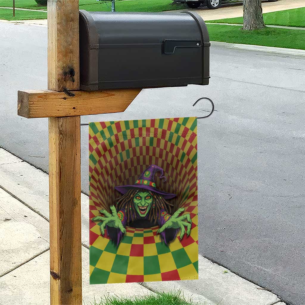 Afro-Jamaicans Reggae Witch Garden Flag Reggae Optical 3D Illusion - African Pride