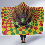Afro-Jamaicans Reggae Witch Hooded Blanket Reggae Optical 3D Illusion - African Pride