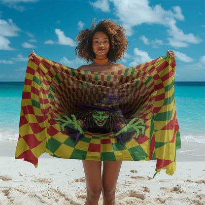 Afro-Jamaicans Reggae Witch Sarong Reggae Optical 3D Illusion - African Pride