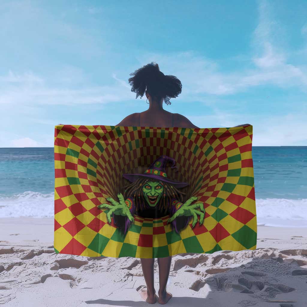 Afro-Jamaicans Reggae Witch Sarong Reggae Optical 3D Illusion - African Pride