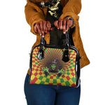 Afro-Jamaicans Reggae Witch Shoulder Handbag Reggae Optical 3D Illusion - African Pride
