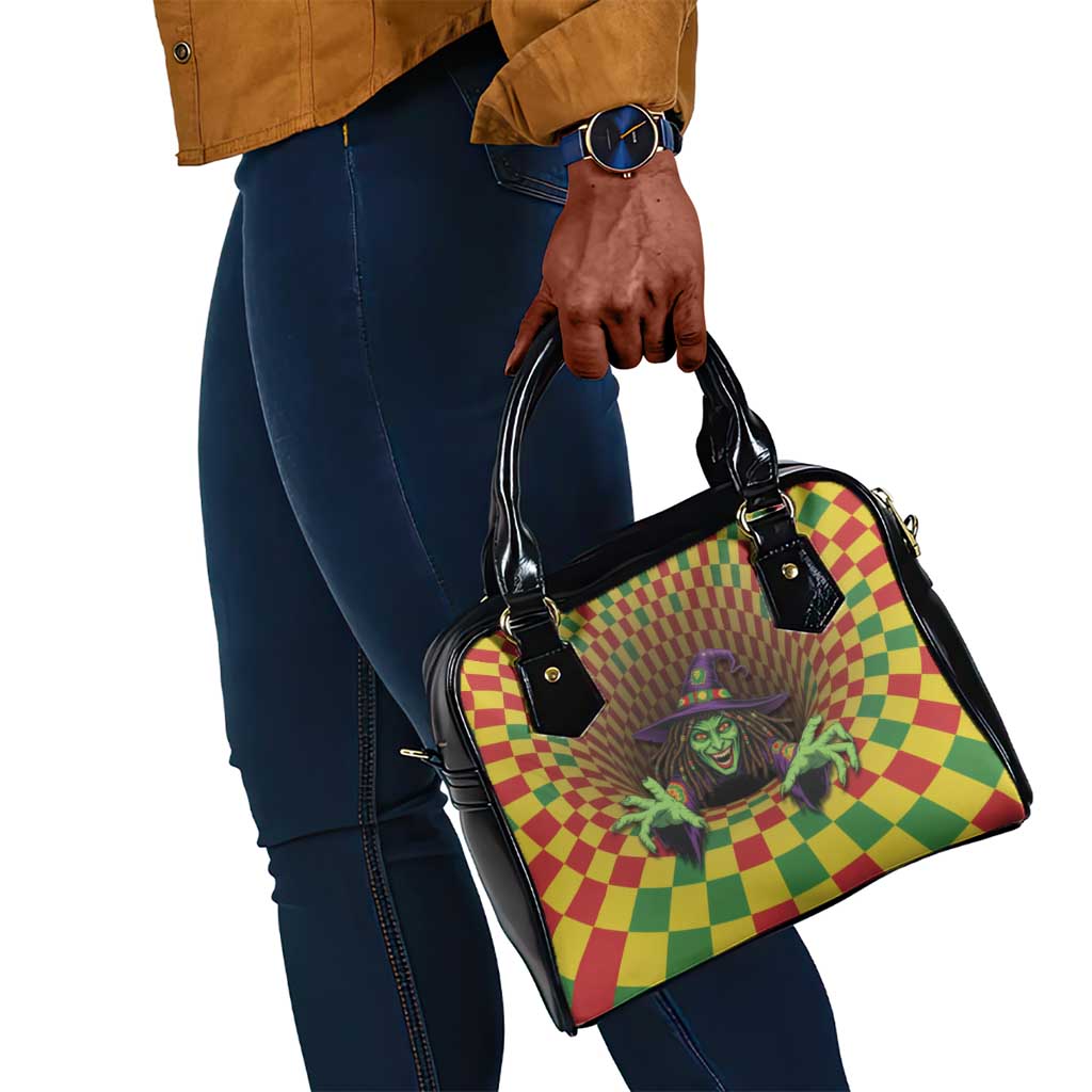 Afro-Jamaicans Reggae Witch Shoulder Handbag Reggae Optical 3D Illusion - African Pride