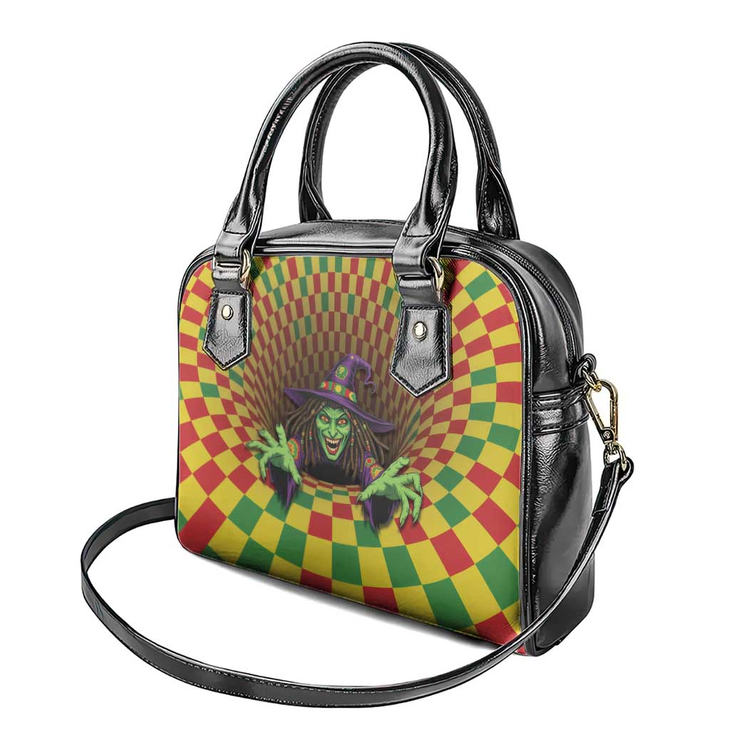 Afro-Jamaicans Reggae Witch Shoulder Handbag Reggae Optical 3D Illusion - African Pride
