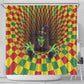 Afro-Jamaicans Reggae Witch Shower Curtain Reggae Optical 3D Illusion - African Pride