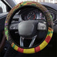 Afro-Jamaicans Reggae Witch Steering Wheel Cover Reggae Optical 3D Illusion - African Pride