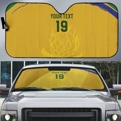 Custom South Africa Football Auto Sun Shade Road To Champions Dream - African Pride