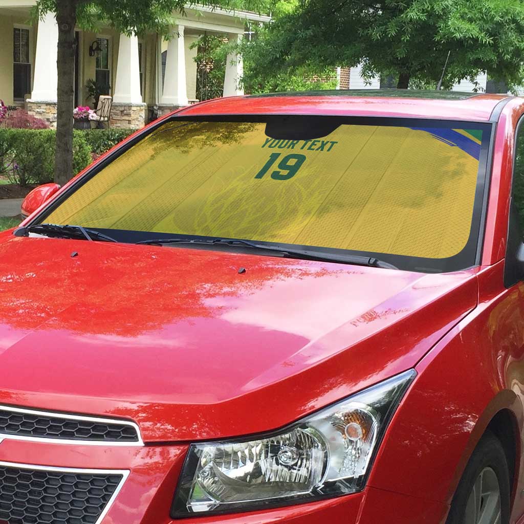 Custom South Africa Football Auto Sun Shade Road To Champions Dream - African Pride
