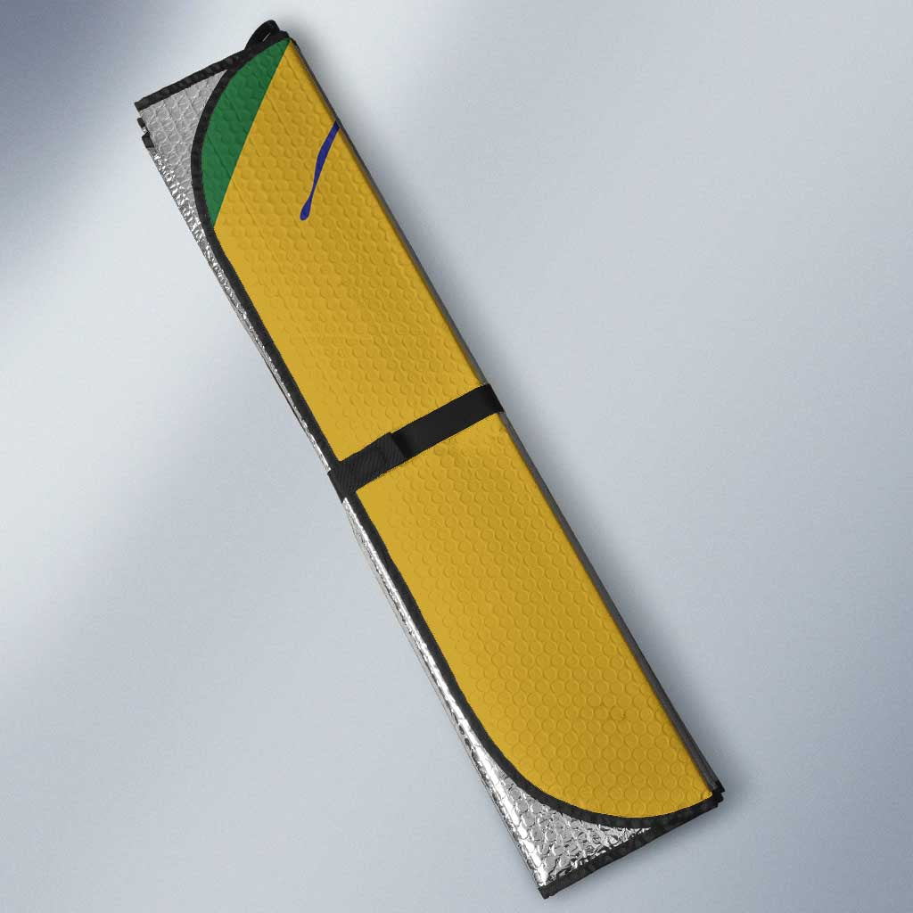 Custom South Africa Football Auto Sun Shade Road To Champions Dream - African Pride