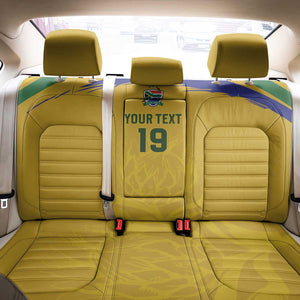 Custom South Africa Football Back Car Seat Cover Road To Champions Dream - African Pride