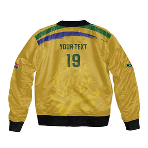 Custom South Africa Football Bomber Jacket Road To Champions Dream - African Pride