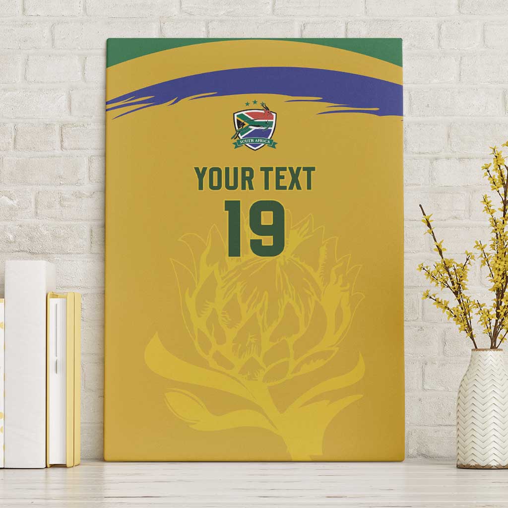 Custom South Africa Football Canvas Wall Art Road To Champions Dream - African Pride