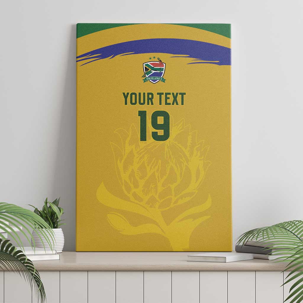 Custom South Africa Football Canvas Wall Art Road To Champions Dream - African Pride