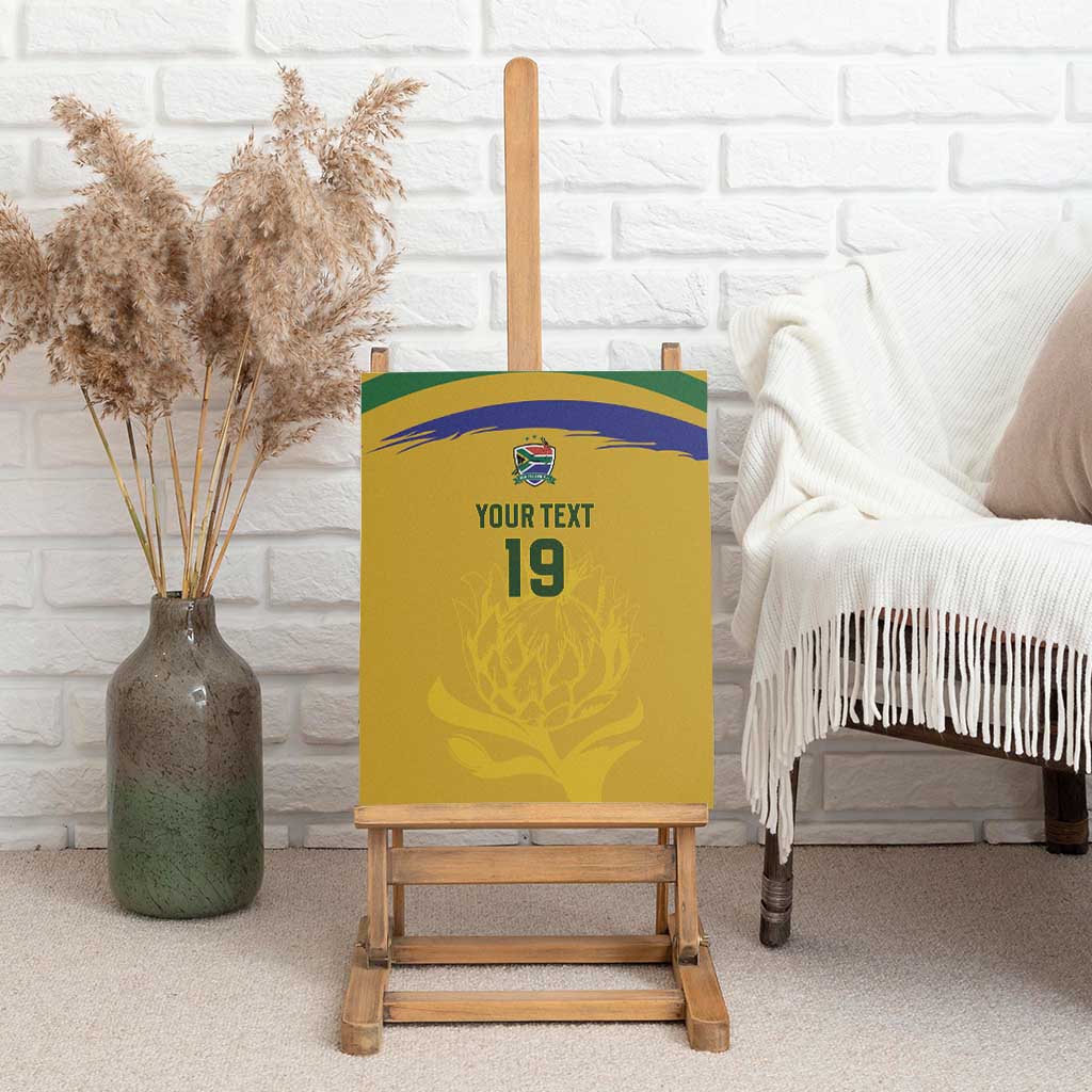 Custom South Africa Football Canvas Wall Art Road To Champions Dream - African Pride