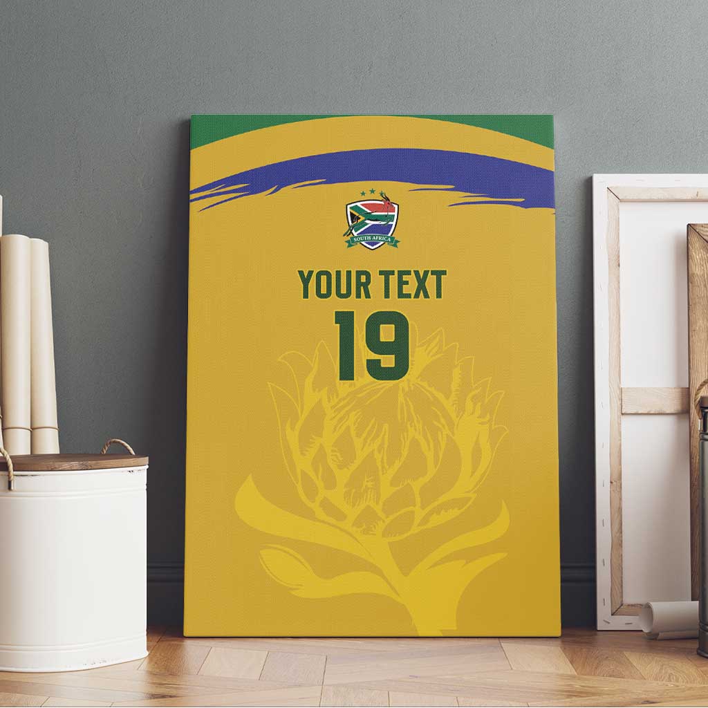 Custom South Africa Football Canvas Wall Art Road To Champions Dream - African Pride