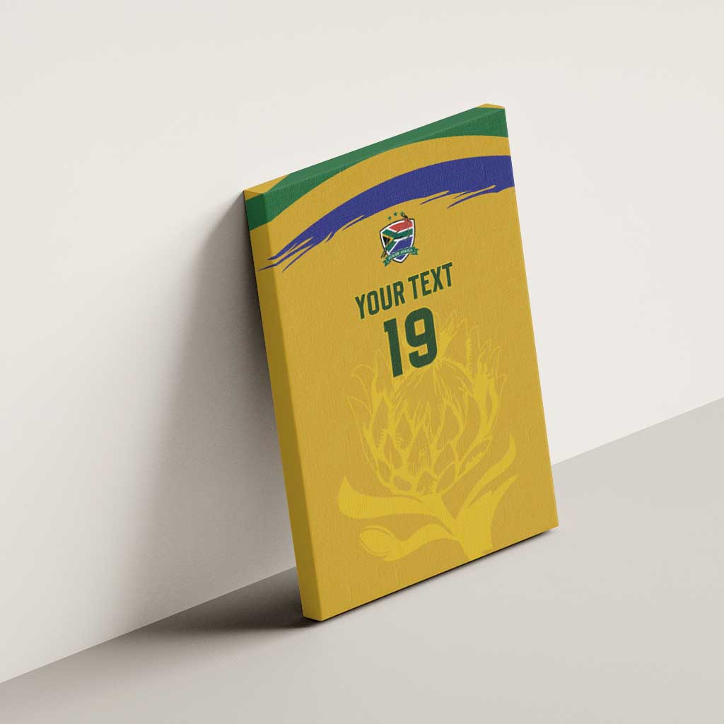 Custom South Africa Football Canvas Wall Art Road To Champions Dream - African Pride