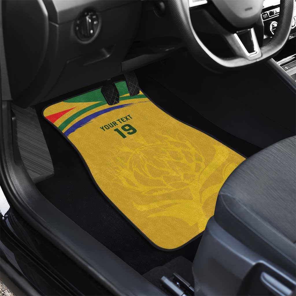 Custom South Africa Football Car Mats Road To Champions Dream - African Pride