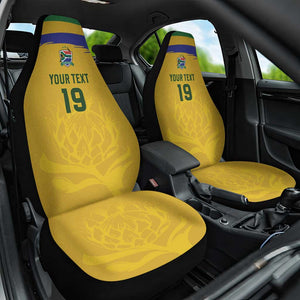 Custom South Africa Football Car Seat Cover Road To Champions Dream - African Pride