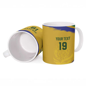 Custom South Africa Football Ceramic Mug Road To Champions Dream - African Pride