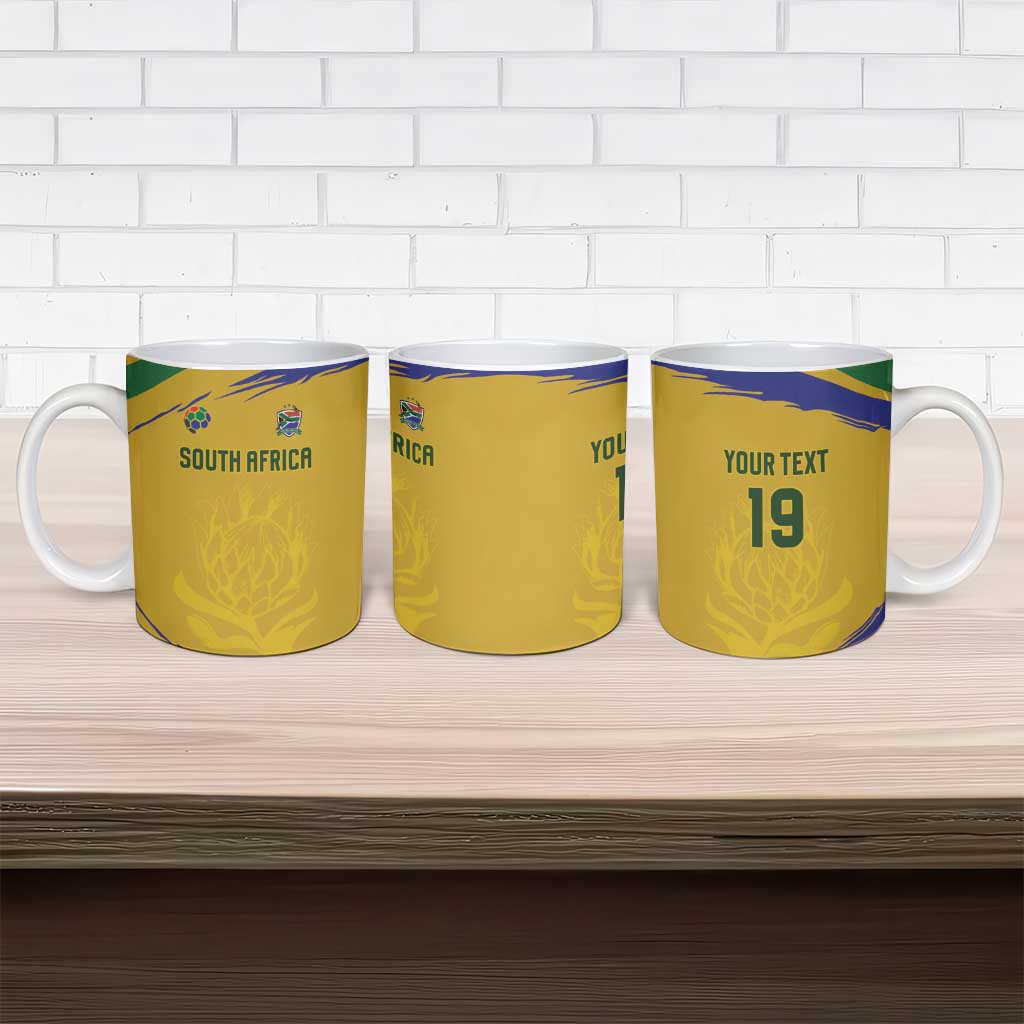 Custom South Africa Football Ceramic Mug Road To Champions Dream - African Pride