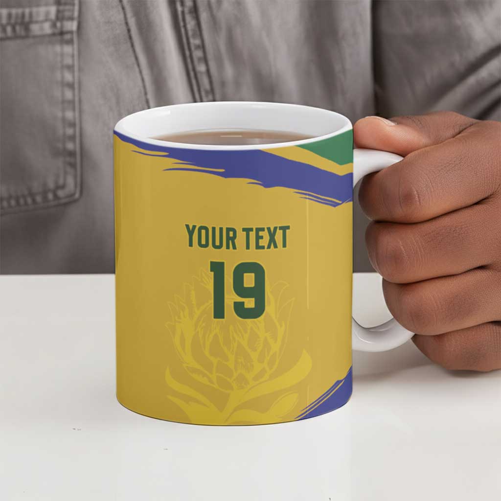 Custom South Africa Football Ceramic Mug Road To Champions Dream - African Pride