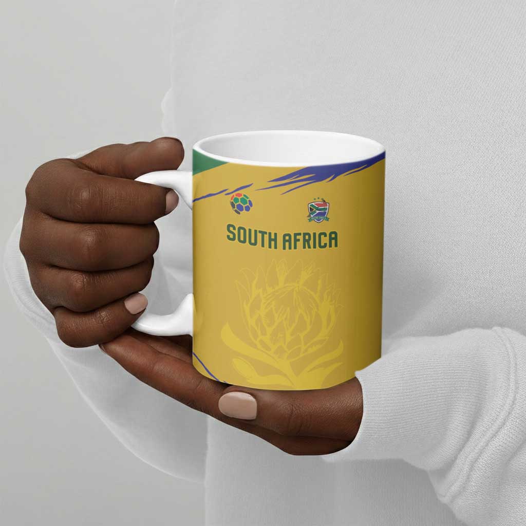 Custom South Africa Football Ceramic Mug Road To Champions Dream - African Pride