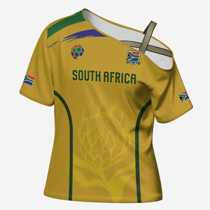 Custom South Africa Football Cross Shoulder Shirt Road To Champions Dream - African Pride