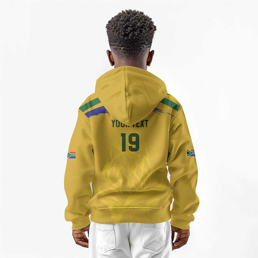 Custom South Africa Football Kid Hoodie Road To Champions Dream - African Pride