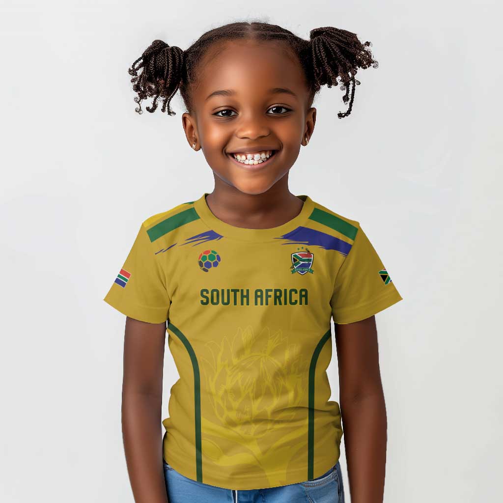 Custom South Africa Football Kid T shirt Road To Champions Dream LT19