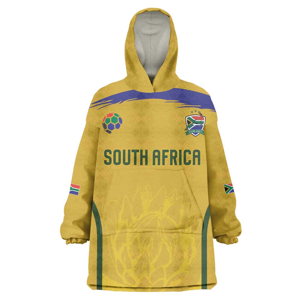 Custom South Africa Football Kid Wearable Blanket Hoodie Road To Champions Dream - African Pride