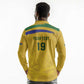 Custom South Africa Football Long Sleeve Polo Shirt Road To Champions Dream - African Pride