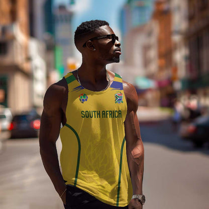 Custom South Africa Football Men Tank Top Road To Champions Dream - African Pride
