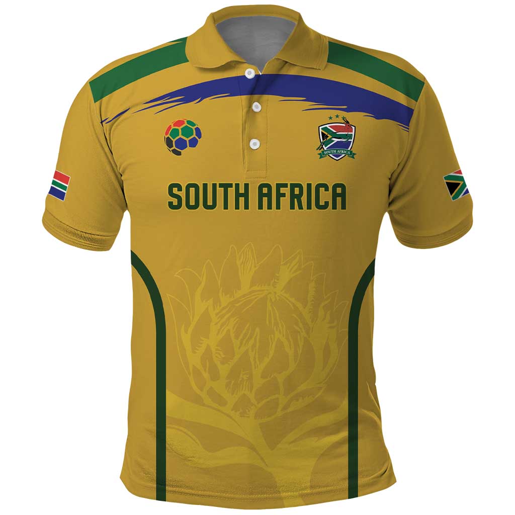 Custom South Africa Football Polo Shirt Road To Champions Dream LT19