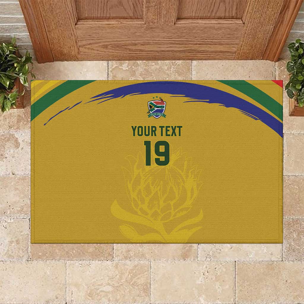 Custom South Africa Football Rubber Doormat Road To Champions Dream - African Pride