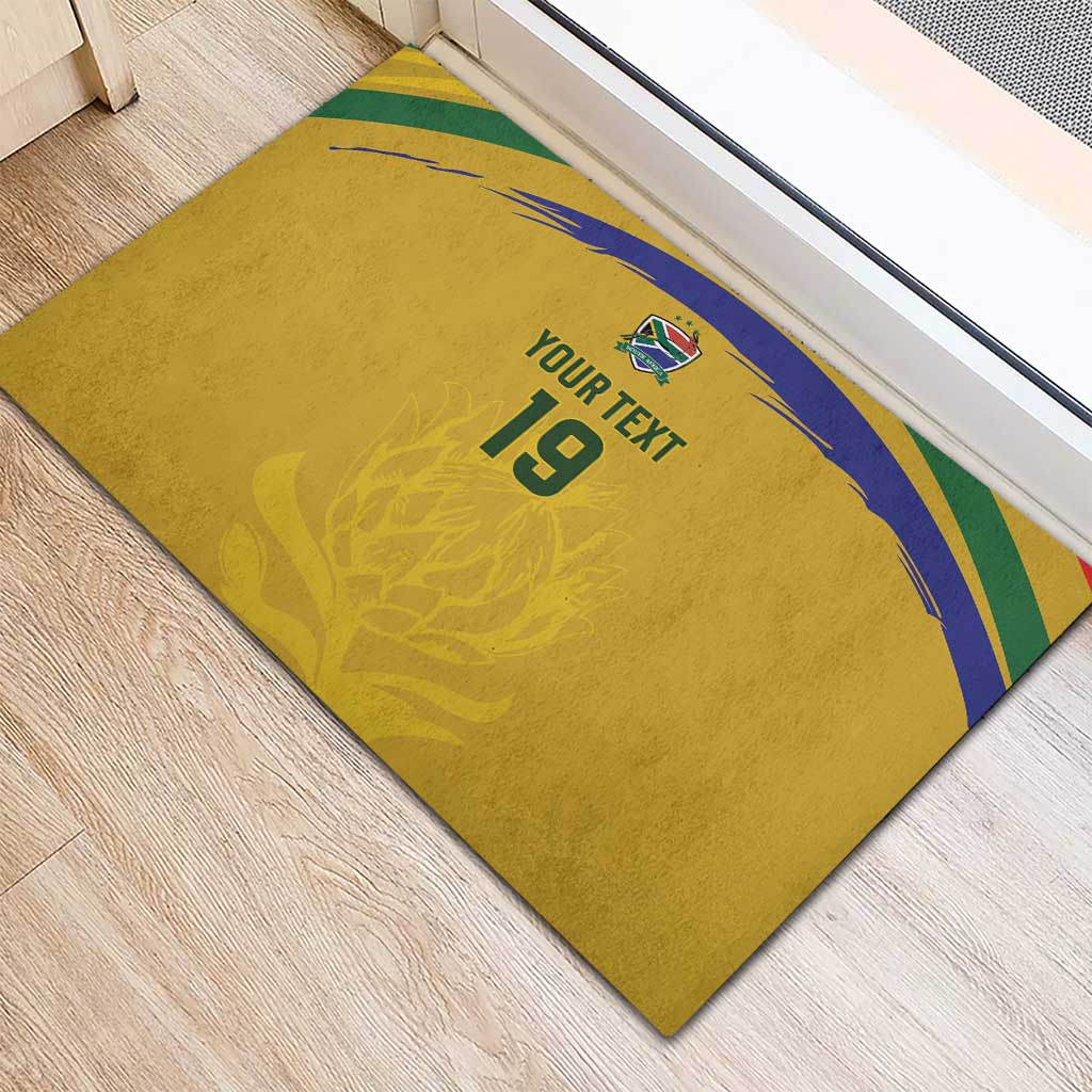 Custom South Africa Football Rubber Doormat Road To Champions Dream - African Pride