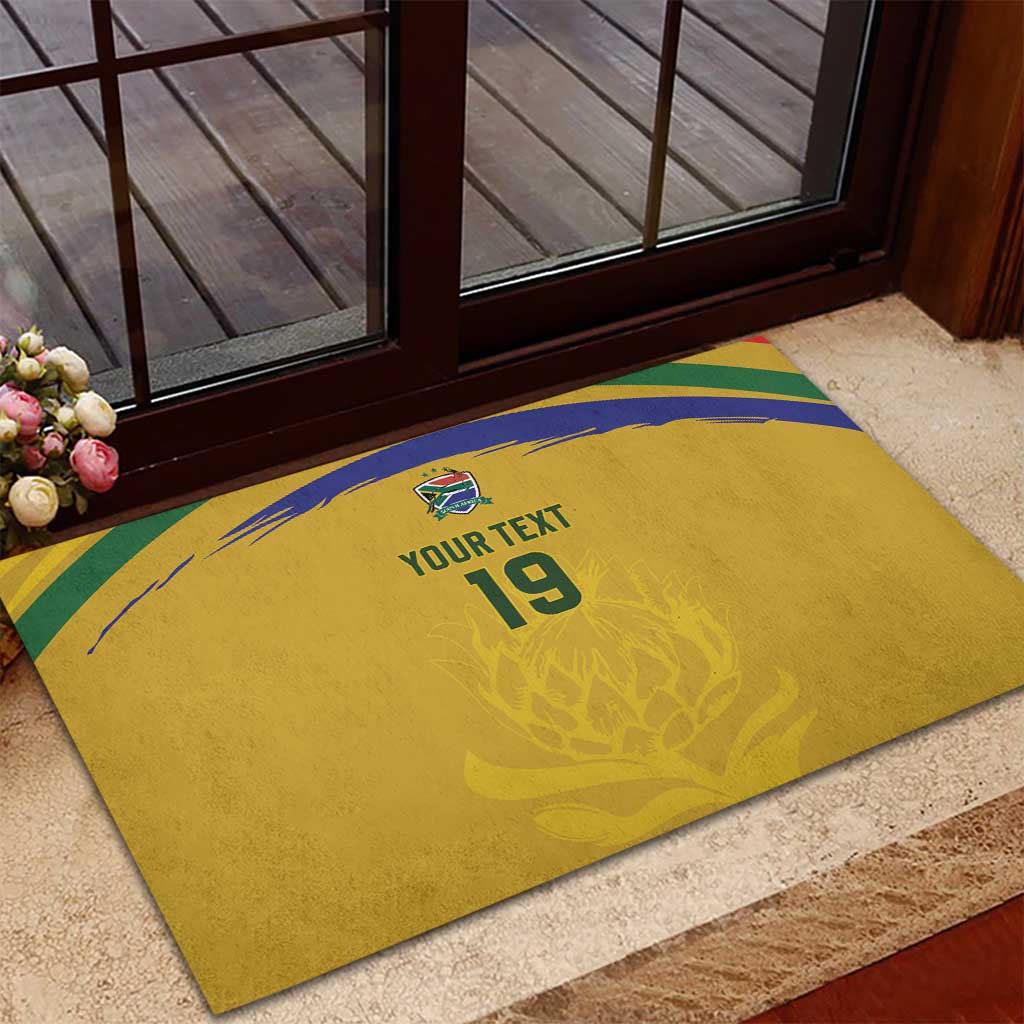 Custom South Africa Football Rubber Doormat Road To Champions Dream - African Pride