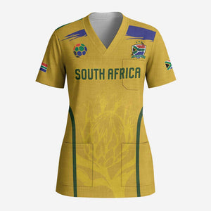 Custom South Africa Football Scrub Top Road To Champions Dream - African Pride