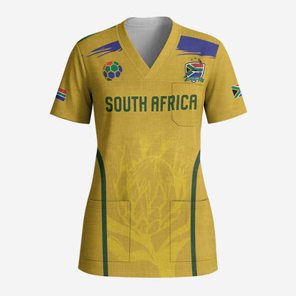 Custom South Africa Football Scrub Top Road To Champions Dream - African Pride