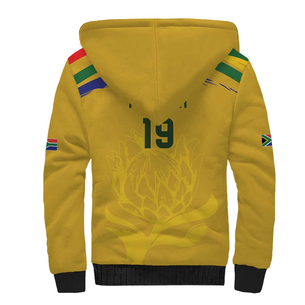 Custom South Africa Football Sherpa Hoodie Road To Champions Dream - African Pride