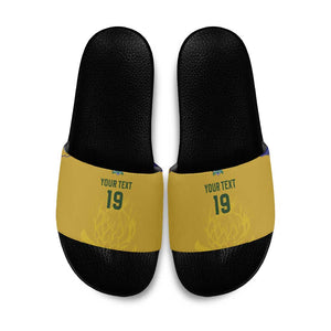Custom South Africa Football Slide Sandals Road To Champions Dream - African Pride