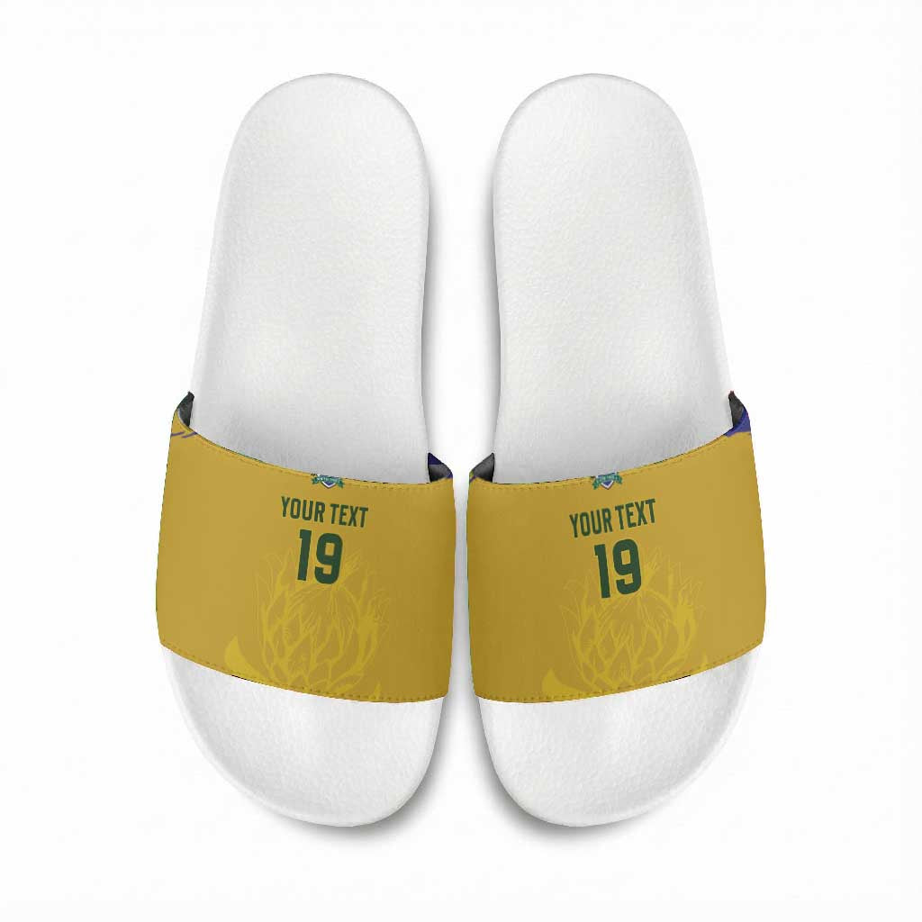 Custom South Africa Football Slide Sandals Road To Champions Dream - African Pride