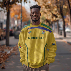 Custom South Africa Football Sweatshirt Road To Champions Dream - African Pride