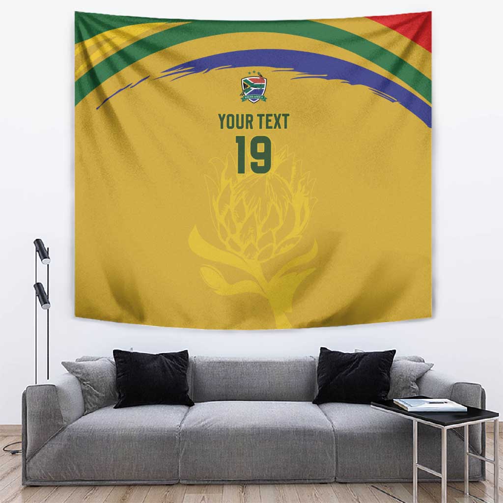 Custom South Africa Football Tapestry Road To Champions Dream - African Pride