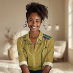 Custom South Africa Football Women Casual Shirt Road To Champions Dream - African Pride