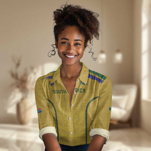 Custom South Africa Football Women Casual Shirt Road To Champions Dream - African Pride