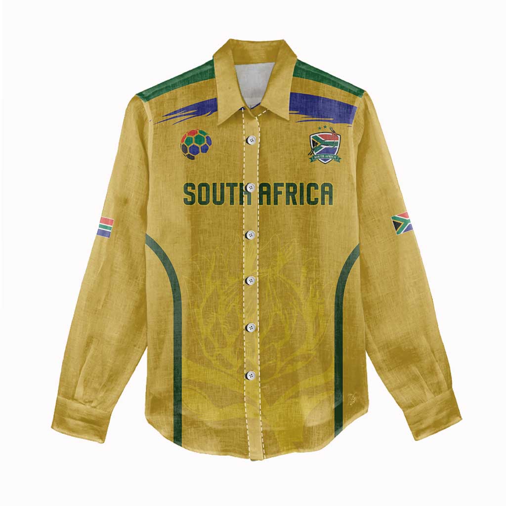 Custom South Africa Football Women Casual Shirt Road To Champions Dream - African Pride