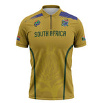 Custom South Africa Football Zipper Polo Shirt Road To Champions Dream - African Pride