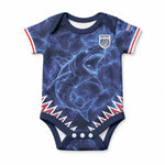 Custom World Football 2026 Cabo Verde Baby Onesie Go Blue Sharks Glory