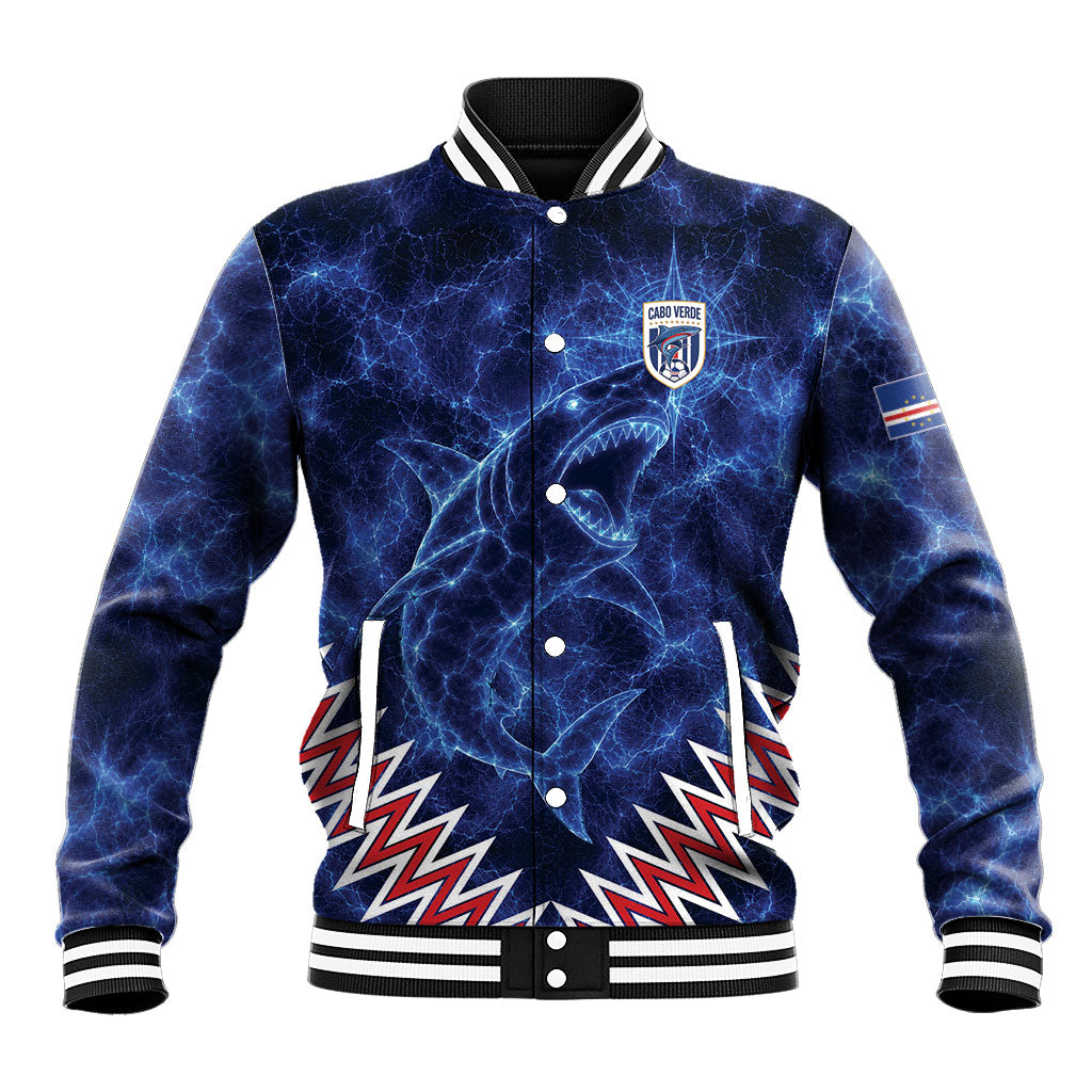 Custom World Football 2026 Cabo Verde Baseball Jacket Go Blue Sharks Glory