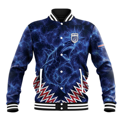 Custom World Football 2026 Cabo Verde Baseball Jacket Go Blue Sharks Glory