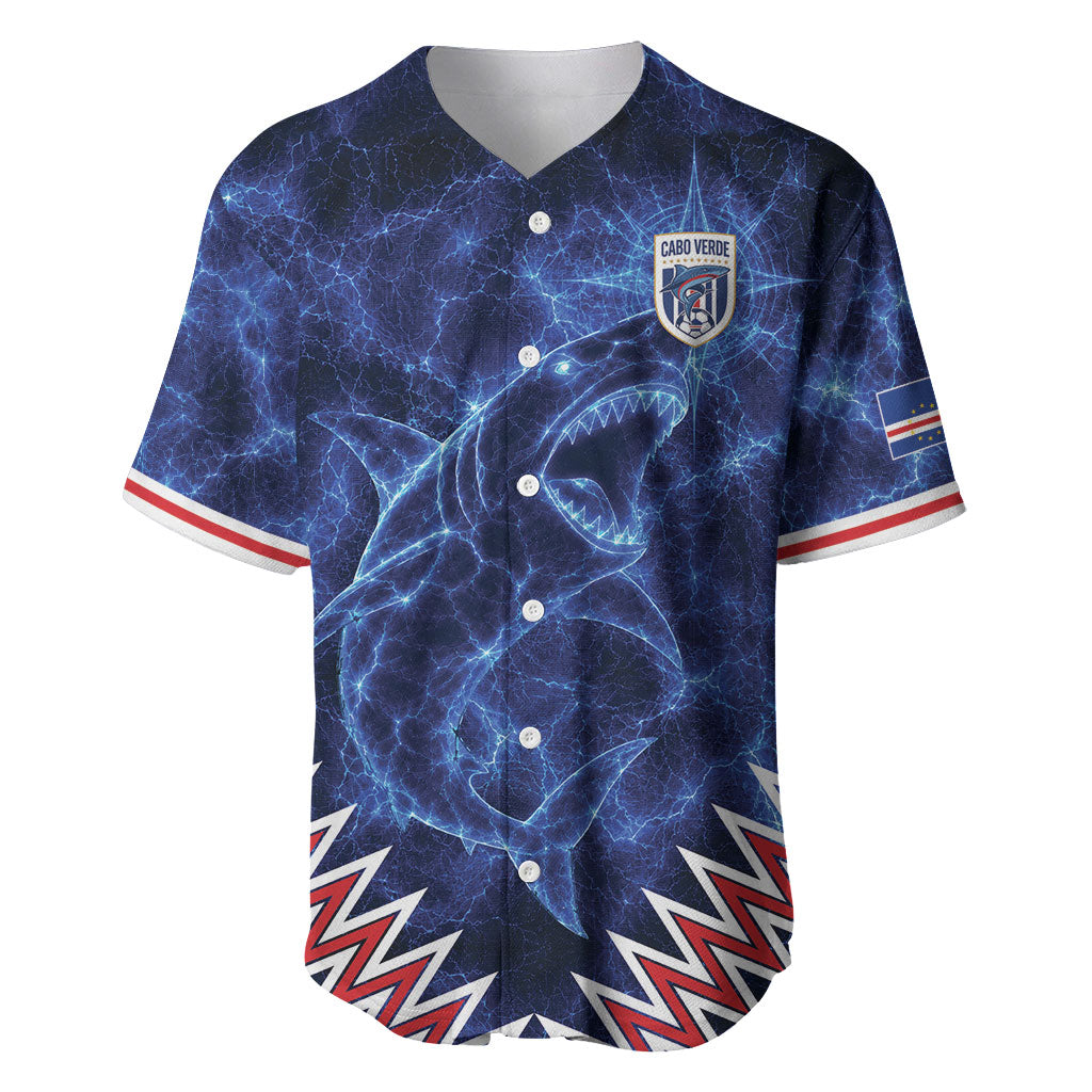 Custom World Football 2026 Cabo Verde Baseball Jersey Go Blue Sharks Glory